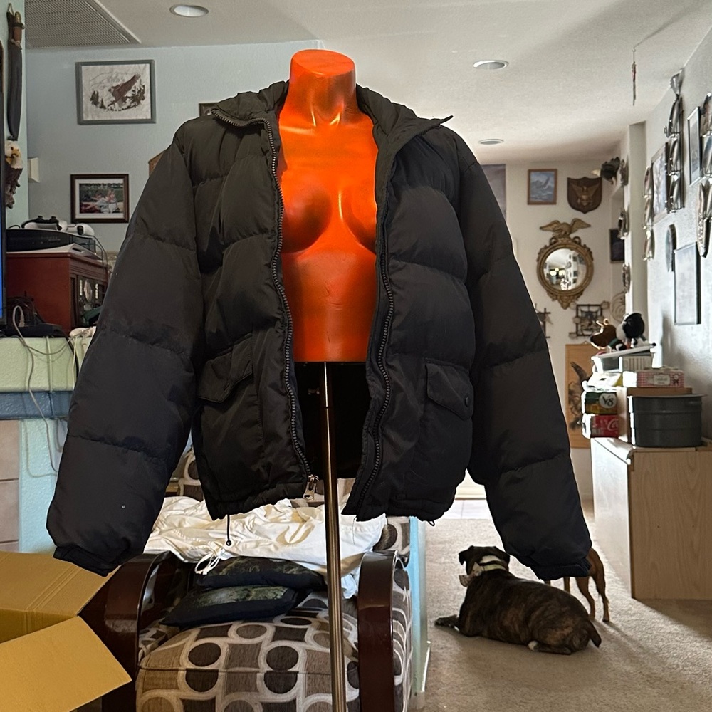 Navy blue, athletic tech puffer, jacket extra-large